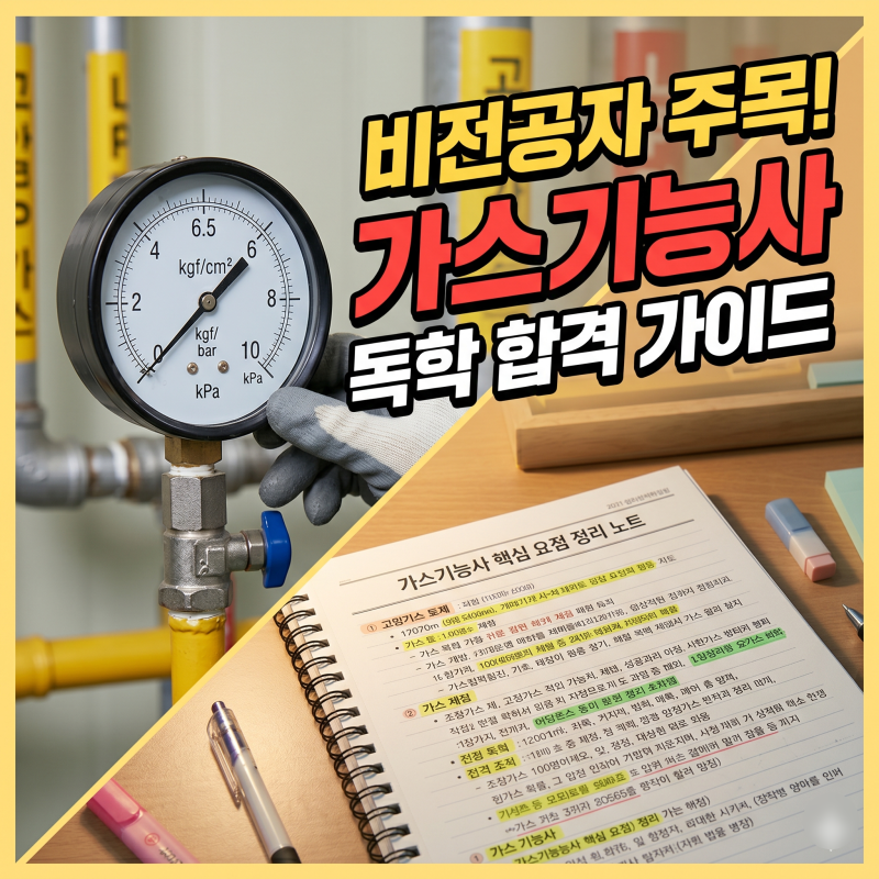 비전공자도 한 번에 합격! 가스기능사 필기 핵심 요점 정리 및 효율적인 공부법