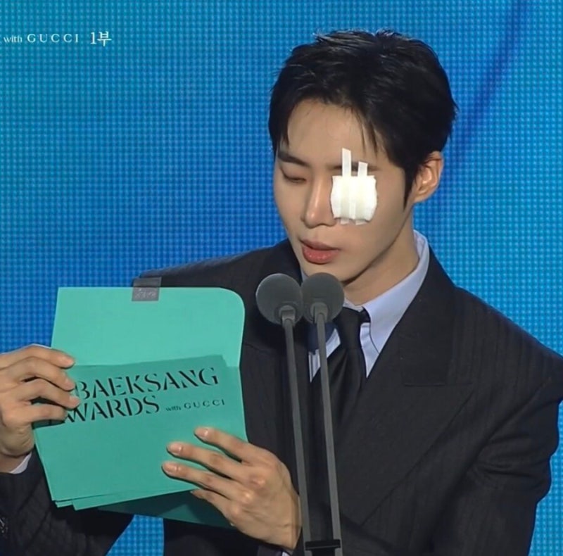 “어쩌다…” 추영우, 안대 쓰고 백상 무대에 선 진짜 이유는?