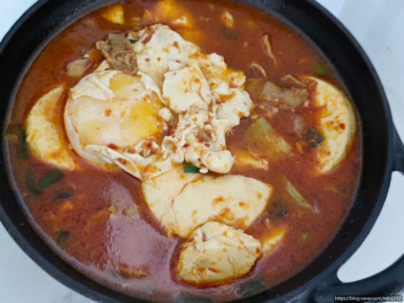대패삼겹살 순두부찌개 레시피 간단 순두부찌개 끓이는법