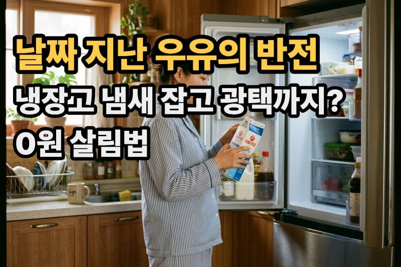 "유통기한 지난 우유, 그냥 버리면 손해!" 날짜 지난 우유 활용법