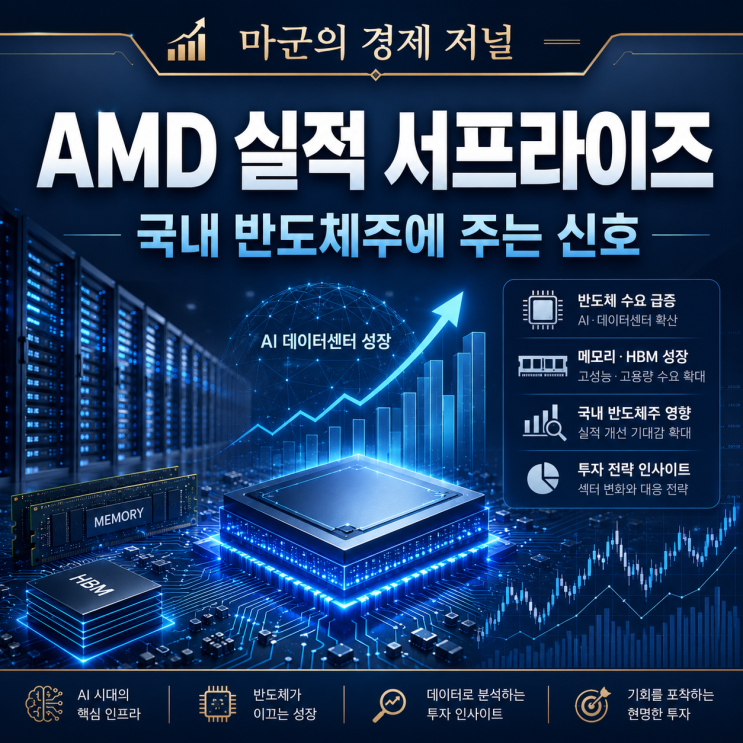  AMD 실적 서프라이즈 반도체주 영향 정리