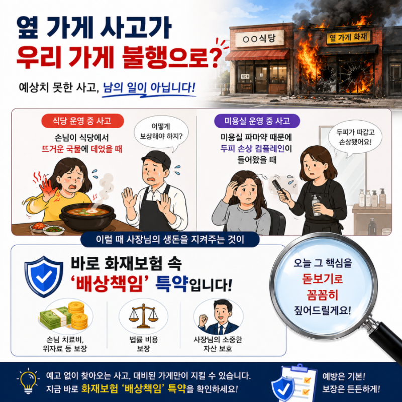 2026년 화재보험 안 들면 벌금? 식당·미용실 배상책임 팩트체크