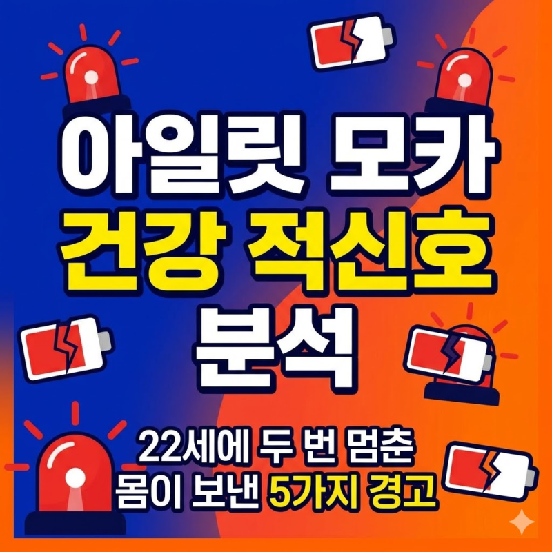 아일릿 모카 건강 적신호 분석, 22세에 두 번 멈춰선 몸이 보낸 5가지 경고