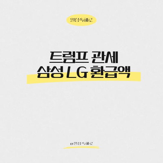  트럼프 관세 무효 판결: 삼성·LG 수조 원대 환급액 기대감과 투자 포인트