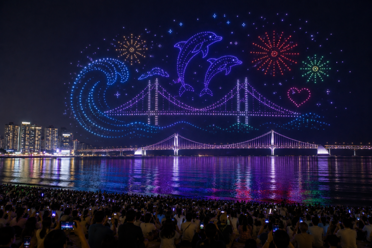  부산 광안리 드론 라이트쇼 완벽 가이드 2025 — 5월 '환상 서커스' 공연 일정·위치·꿀팁 총정리