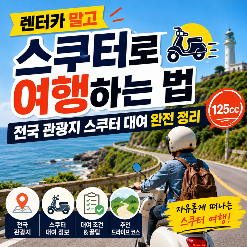 제주도·경주·강릉·울릉도·여수 스쿠터 대여 업체·요금·코스 총정리 — 자동차면허로 탈 ....