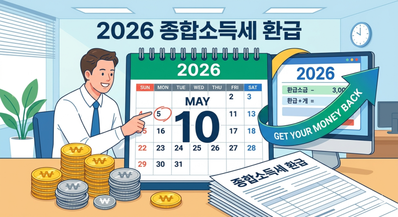 2026 종합소득세 환급 조회 방법 및 지급일 언제? (경정청구 기준·평균 960만 원 환급)
