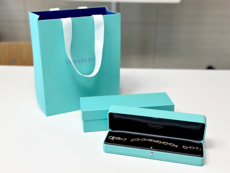 티파니앤코 TIFFANY&CO. 티파니 하드웨어. 스몰 링크 브레이슬릿. 로즈 골드. 착용/구매 후기