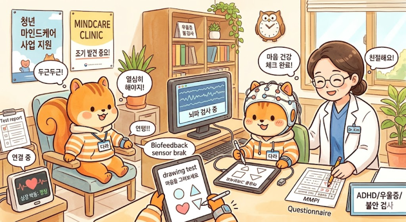 [성인 ADHD 극복기] 정신과 초진 비용 부담된다면? '청년 마인드케어'로 성인 ADHD 비급여 검사....