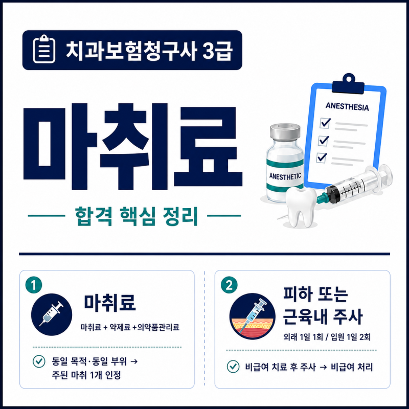 치과보험청구사 3급 합격의 핵심! 마취료 | 5