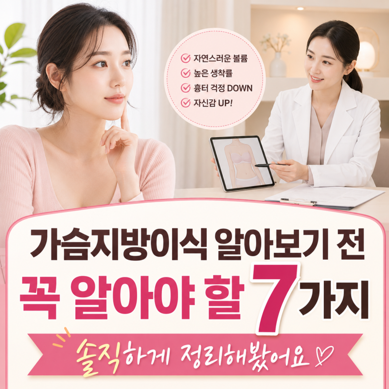 가슴지방이식 알아보기 전 꼭 알아야 할 7가지, 솔직하게 정리해봤어요