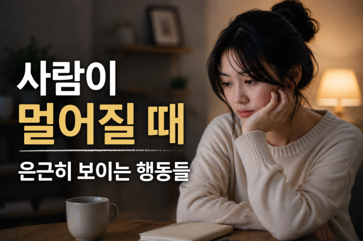  사람이 멀어질 때 은근히 보이는 행동들