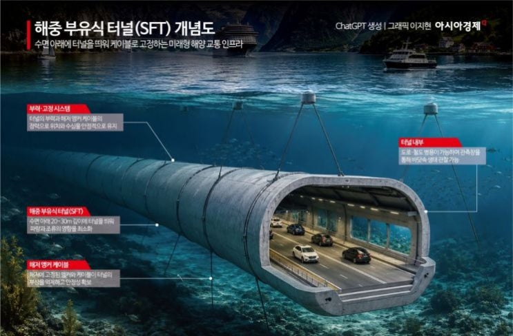  해중 부유식 터널의 개념