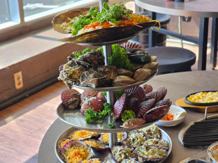  부산 광안리 꽃게 직화구이 조개구이집 조개뷰 치즈가리비 타워 후기