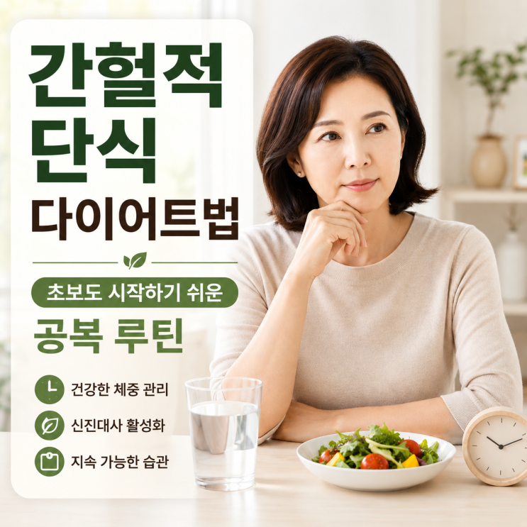  간헐적 단식 다이어트법｜초보도 시작하기 쉬운 공복 루틴