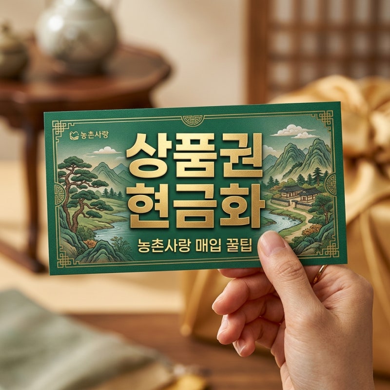 농촌사랑상품권 매입 현금화 방법 및 가장 높은 시세 받는 꿀팁