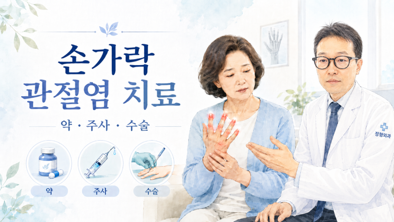 손가락 관절염, 약만 먹으면 괜찮을까요? 주사와 수술이 필요한 경우