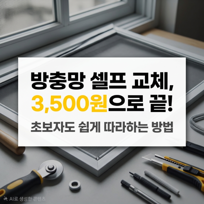 방충망 셀프 교체, 3,500원으로 끝! 초보자도 쉽게 따라하는 방법