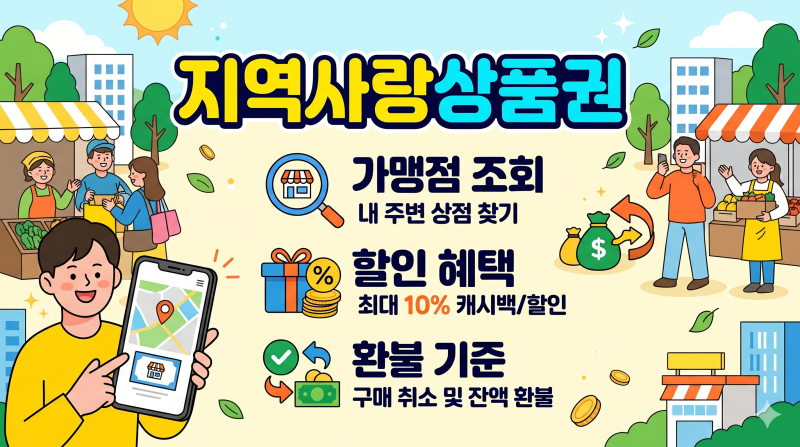 지역사랑상품권 가맹점 조회 방법 할인혜택 환불기준