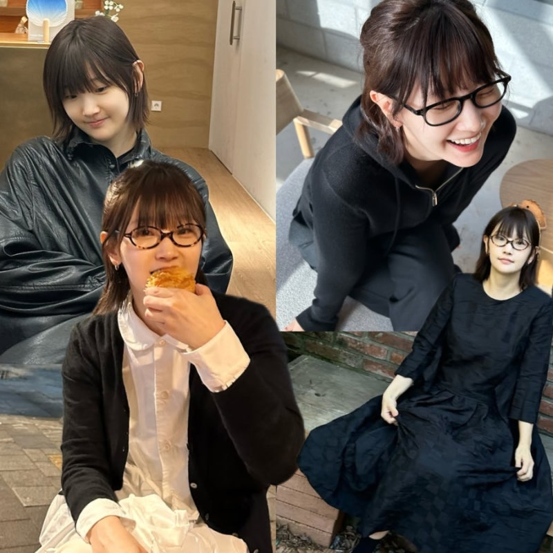 무쌍 배우 박소담 단발 여자 블랙코디 추천 데일리 일상룩