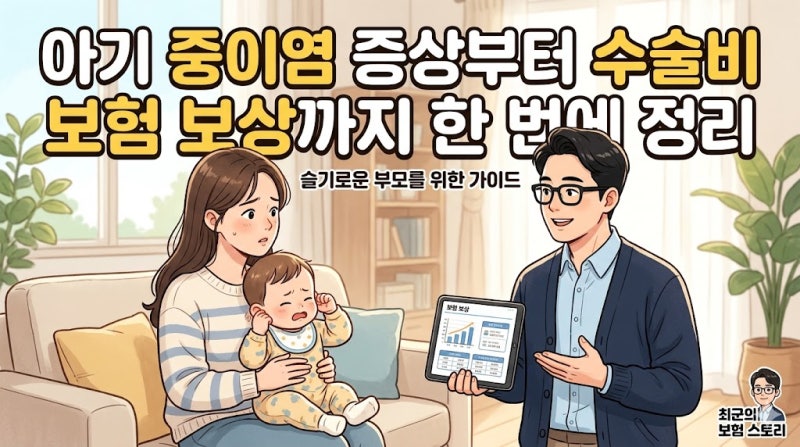 아기 중이염 증상과 항생제 치료 시기 고막 튜브 수술 보험 보상 정리