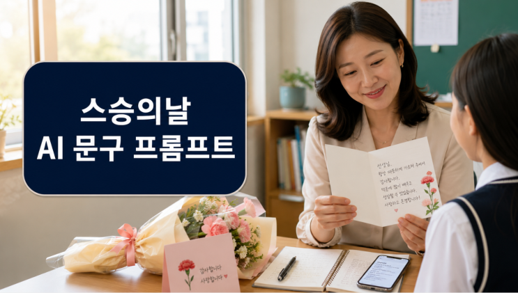  스승의날 문구 고민될 때 쓰는 AI 프롬프트 모음