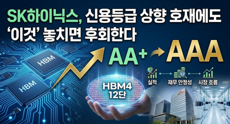  SK하이닉스, 신용등급 상향 호재에도 '이것' 놓치면 후회한다