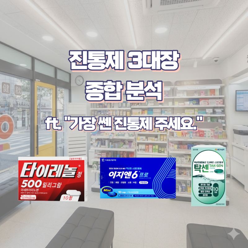 타이레놀 vs 이지엔6 vs 탁센, 진통제 3대장 종합 분석