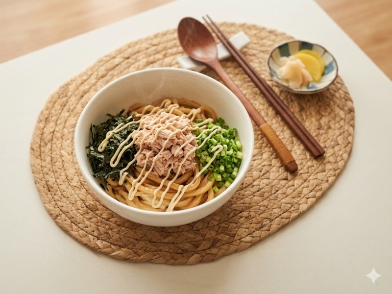 참치비빔우동 만들기, 10분컷 감칠맛 살린 초간단 참치마요우동 레시피