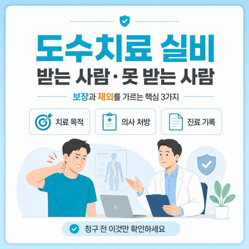 도수치료 실비 보장 조건 3가지 + 실비 안 나오는 이유 4가지