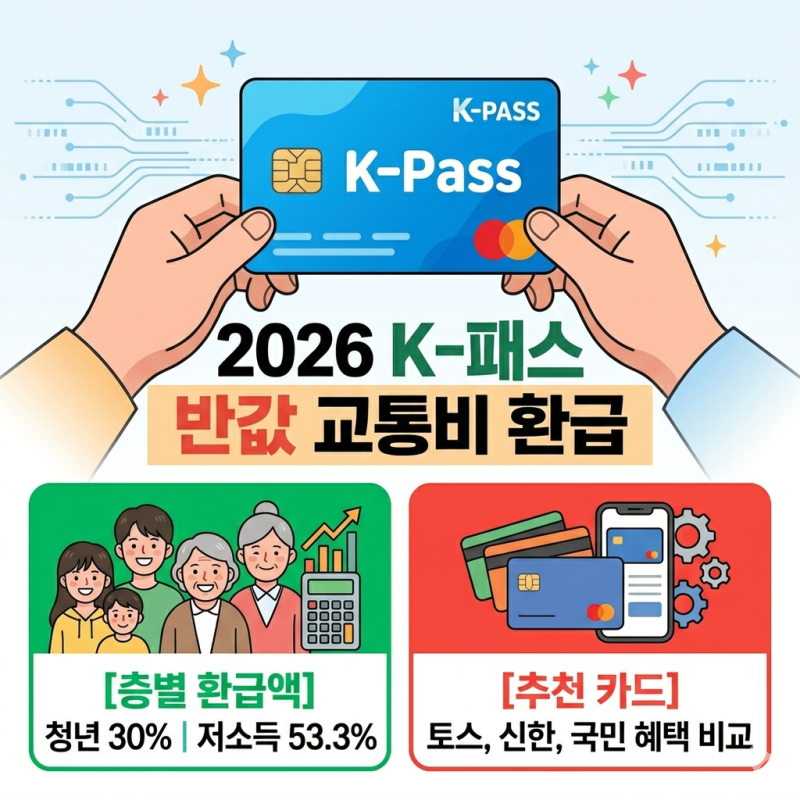 2026 K-패스(K-Pass) 완전정복 가이드: 환급율 계산, 카드사 별 혜택 비교, 주의사항