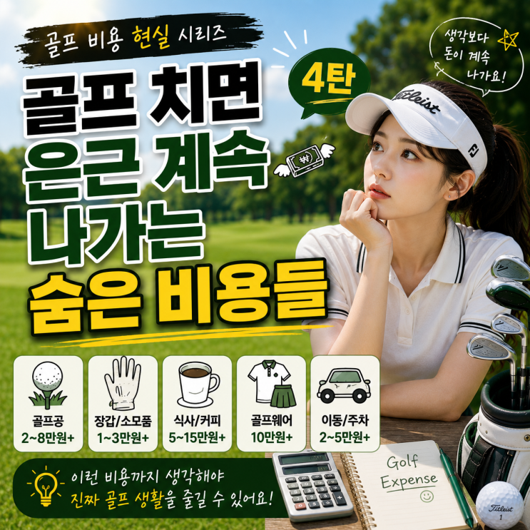  골프 비용 현실 4｜골프 치면 은근 계속 나가는 숨은 비용들
