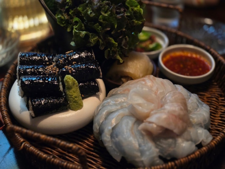서물식물원 맛집, 숙성회관 마곡나루점 방문 후기(광어소금김밥, 홍게해물라면)