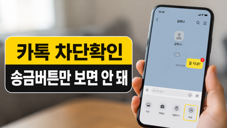  카카오톡 차단확인 송금버튼만 보면 안 되는 이유