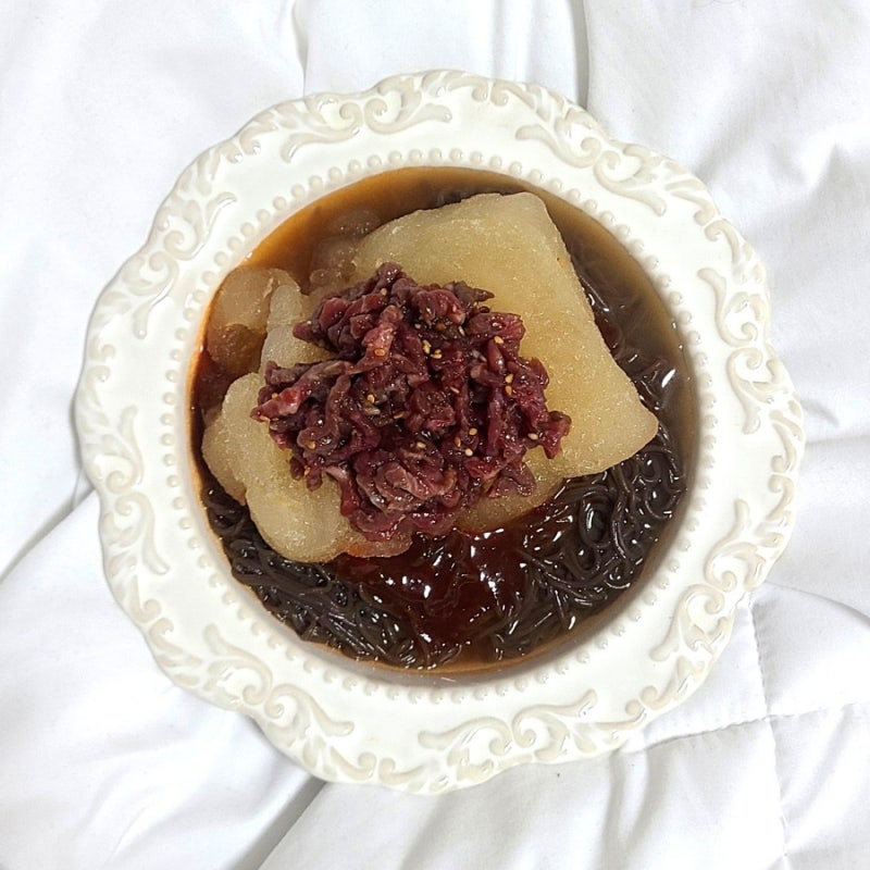 면사랑 칡냉면으로 육회냉면 만들기 (feat. 대존맛탱)