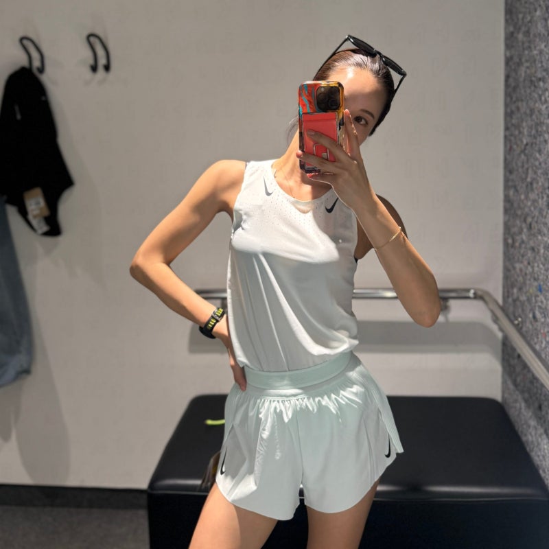 나이키 신상 러닝템 입어보기 : 나이키 에어로스위프트 러닝 싱글렛 + 쇼츠