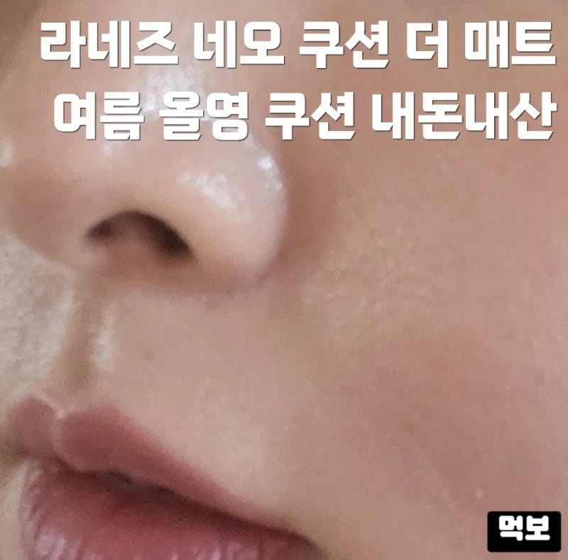 라네즈 네오 쿠션 더 매트 내돈내산 21c 여름 올리브영 쿠션 추천 속건성 수부지 지속력 모공....