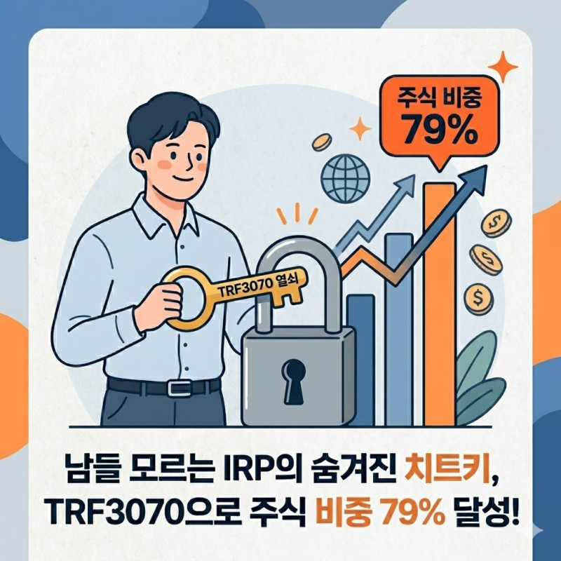 퇴직연금 주식 비중 79%까지 높이는 비결, TRF3070 ETF 활용법