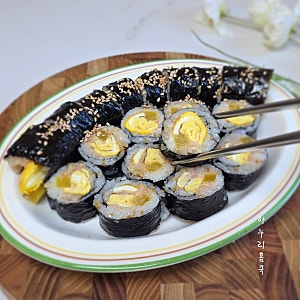 명란마요김밥 만들기 봄소풍도시락으로 좋은 간단 집김밥 레시피