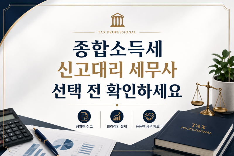 종합소득세 신고대리 세무사 선택 전 확인하세요