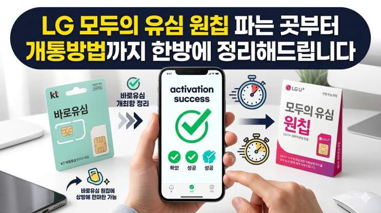  LG 모두의 유심 원칩 파는 곳부터 개통방법까지 한방에 정리해드립니다