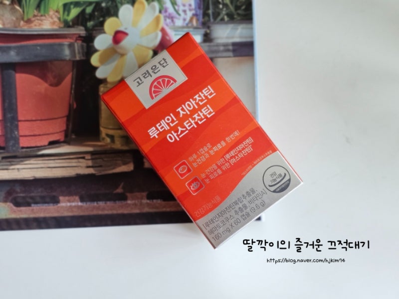 눈건강기능식품 고려은단 루테인 지아자틴 아스타잔틴 추천