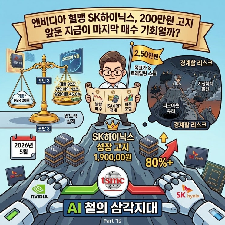  엔비디아 혈맹 SK하이닉스, 200만원 고지 앞둔 지금이 마지막 매수 기회일까?
