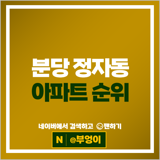 분당 정자동 아파트 매매 순위 : 파크뷰 두산제니스 시세