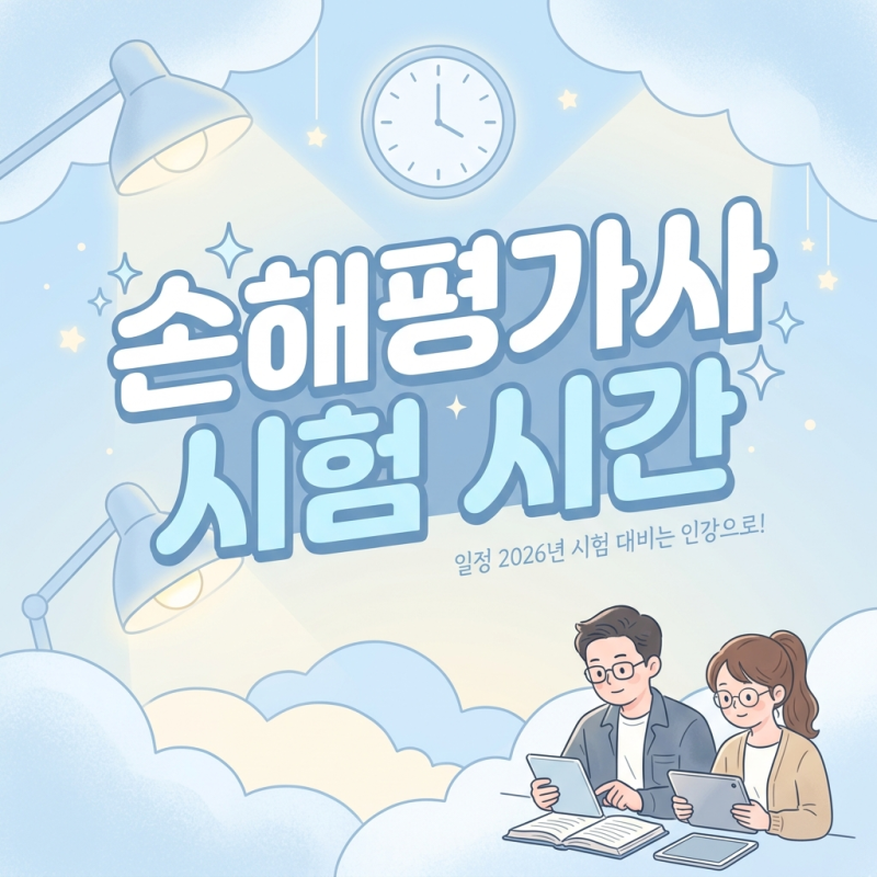 손해평가사 시험 시간 및 일정 2026년 시험 대비는 인강으로