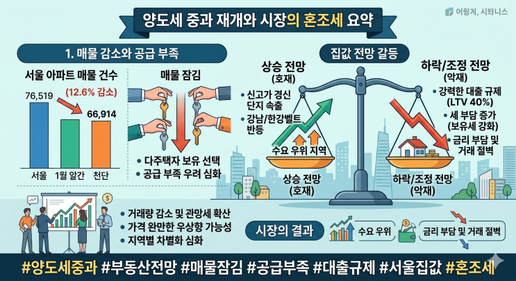  양도세 중과 부활 D+2, 잠긴 매물에 집값 다시 뛰나? 6·3 지선 변수 총정리"