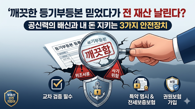  깨끗한 등기부등본 믿었다가 전 재산 날린다? 공신력의 배신과 안전장치 3가지