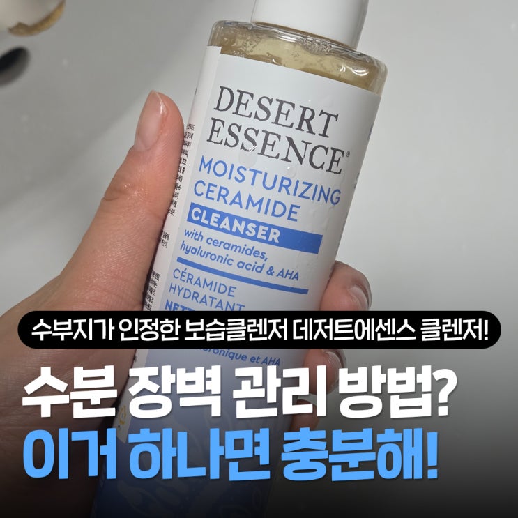  보습클렌저 추천 데저트에센스 세레마이드 클렌징, 속건조 피부가 사용해 본 수분장벽세안제 솔직 후기