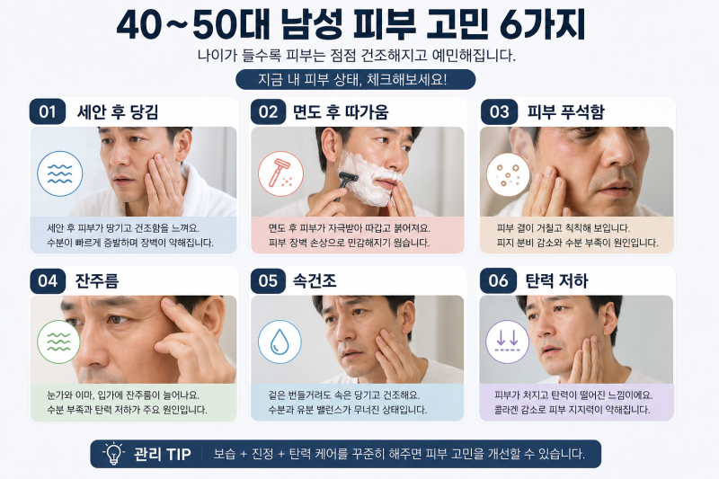 40대 남자 올인원 추천 BEST 4｜올리브영 남성 화장품 보습·성분 비교