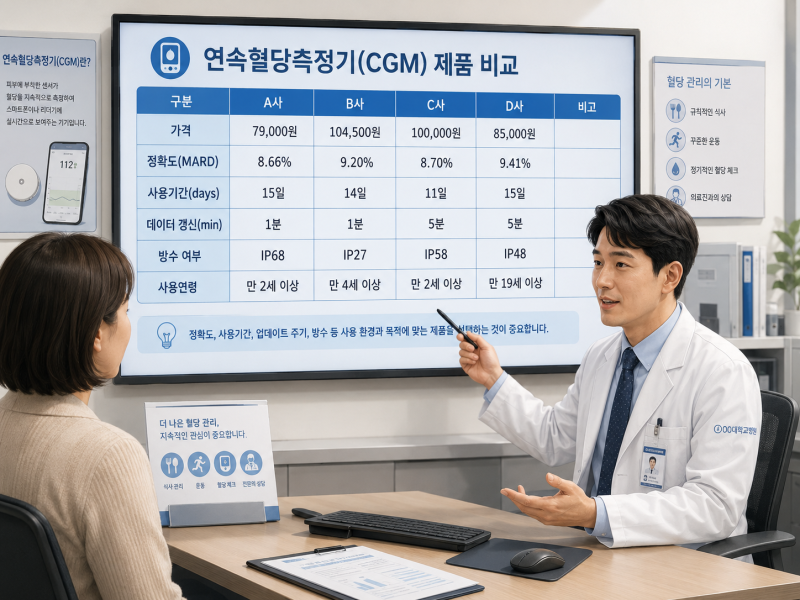비침습 혈당측정기, 연속혈당측정기 처방 조건